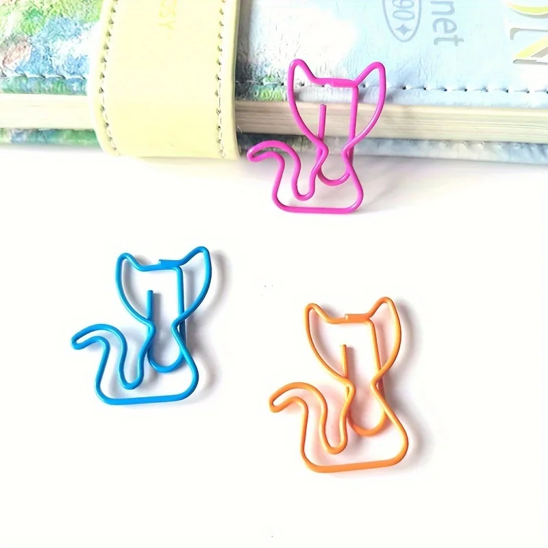 7 Colors Cat Styling Paper Clips 20 Pack-Fun Metal for School and Home office supplies Paper Clips