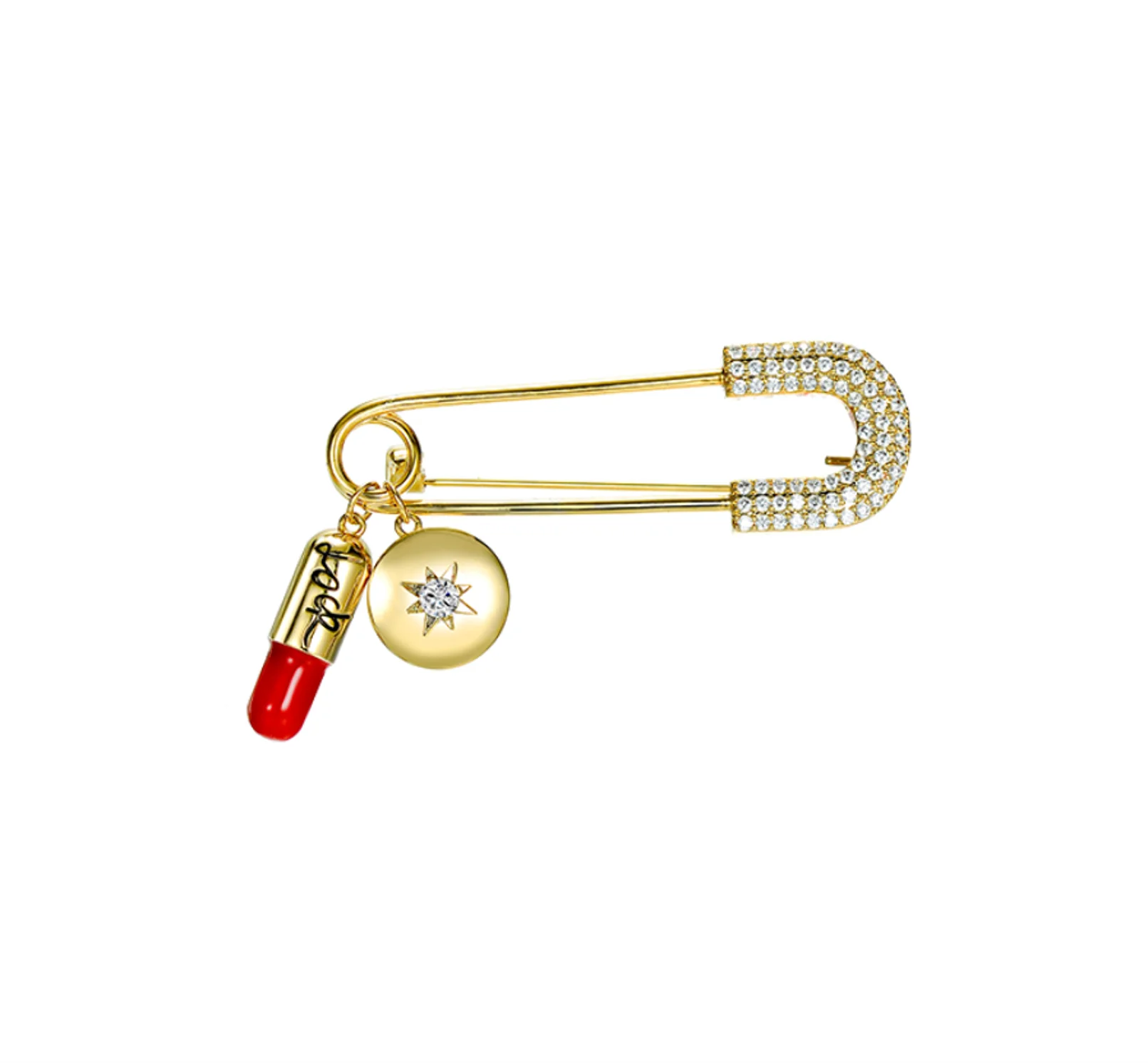 2023 new trend Suit pin shape copper inlaid Zircon Pendant Lapel pins Brooch fashion jewelry for women