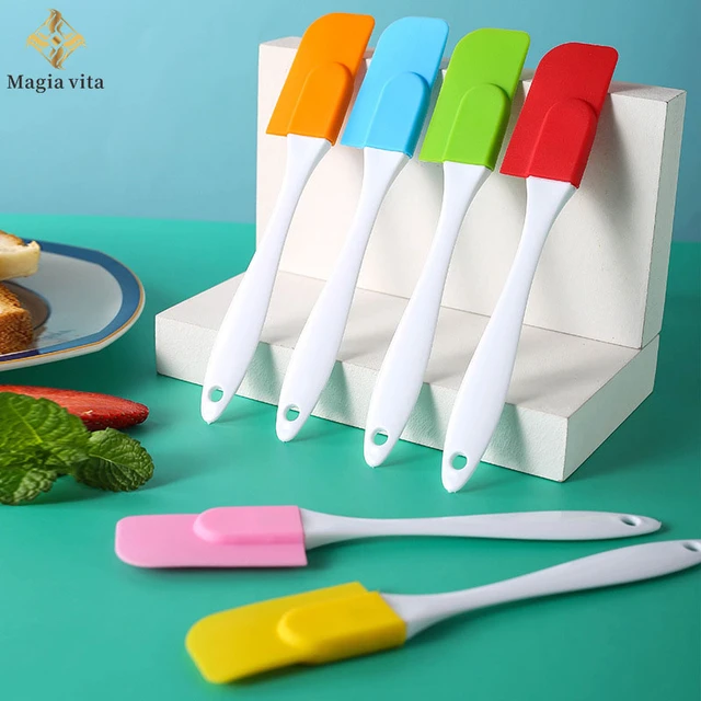 Spatule Pâtisserie Gâteau Boulangerie cuisine beurre Crème en silicone  mélange bricolage Outil cuisson racloir vert 