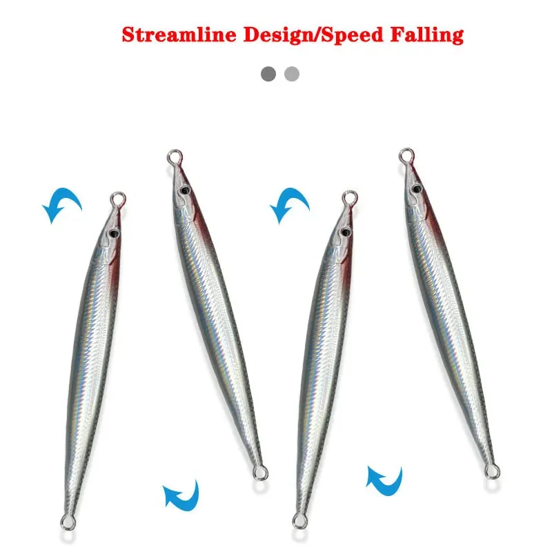 1PC Fast JIg Lure 60g80g100g Fishing UV Glow Jig 3D Print Speed Falling Angler Metal Hard Bait Sinking Jigging Pesca Bait 4