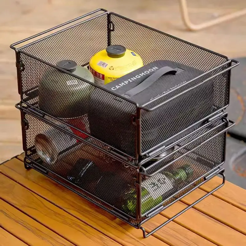 Camping IGT Folding Basket 1 Unit Water Filter Basket Portable IGT Table Storage Box Outdoor IGT Kitchen Accessories