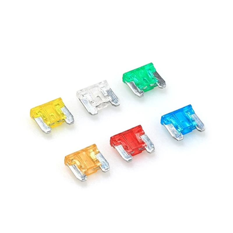 24pcs Auto Car Truck Motorcycle Fuses 5A 10A 15A 20A Mixed Sizes Low Profile Kit Micro Mini Blade Fuse Car Fuses Kit