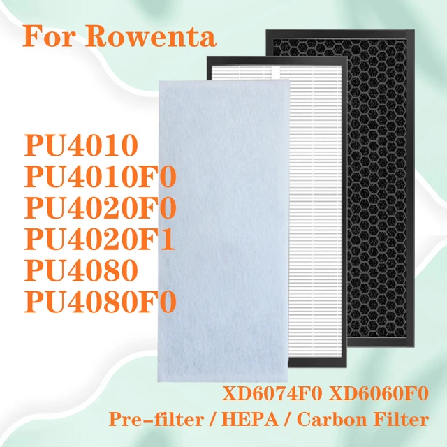 XD6074F0 XD6060F0 Replacement HEPA and Carbon Filter for Rowenta Air  Purifier PU4010 PU4010F0 PU4020F0 PU4020F1 PU4080 PU4080F0 - AliExpress