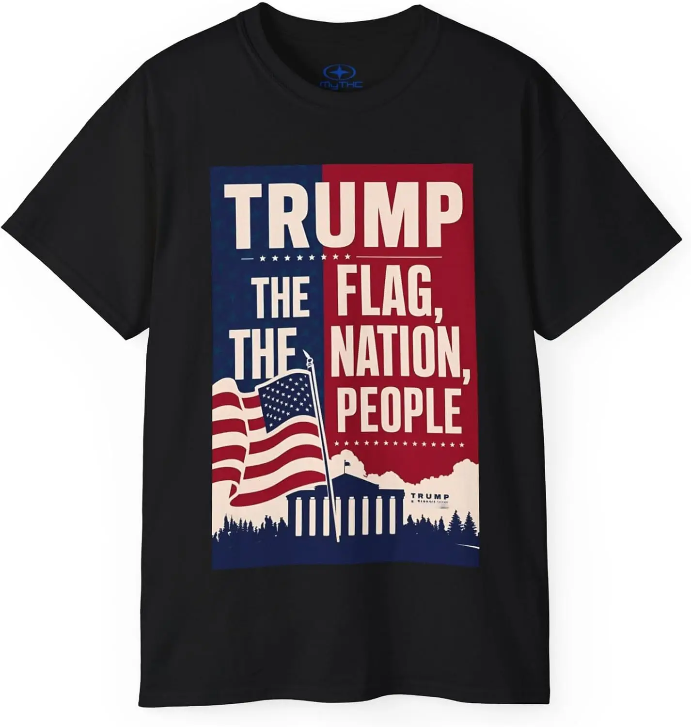 

Trump The Flag, The Nation, The People Unisex Short Sleeves Political, Funny Trump T-Shirt 2024
