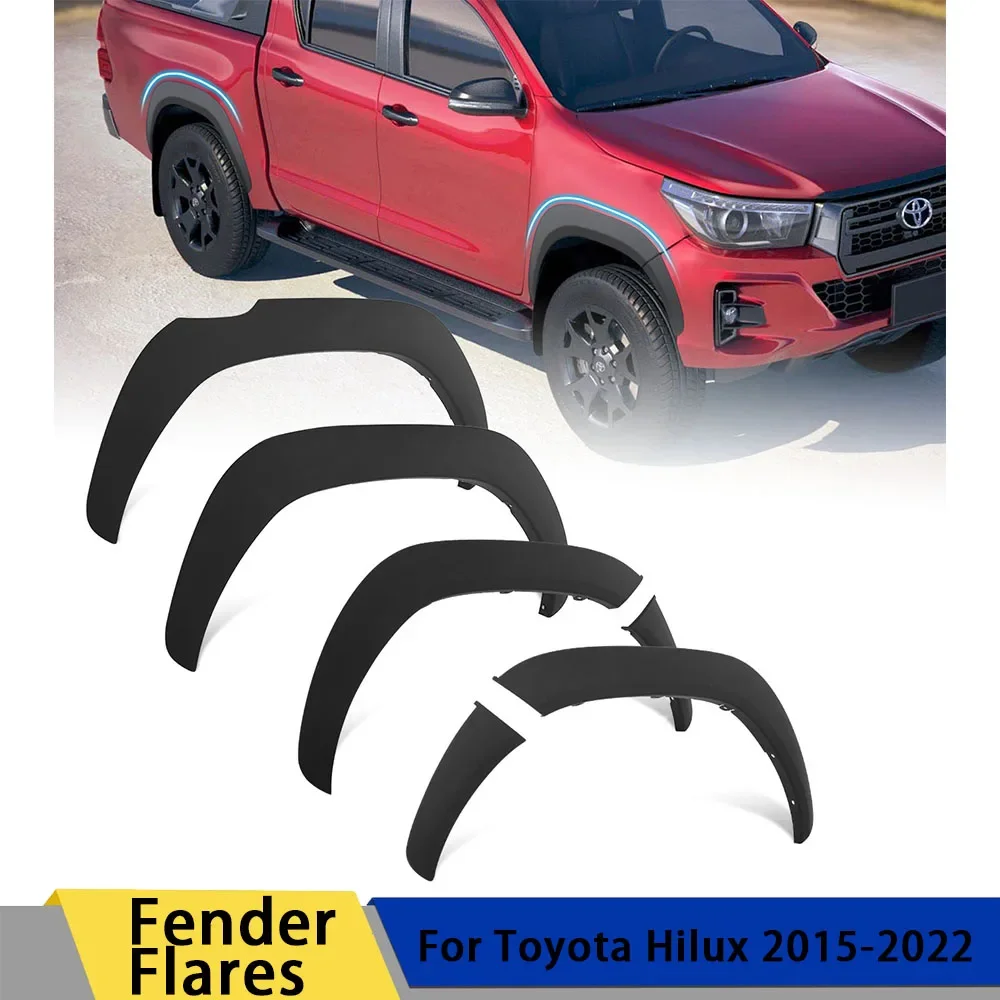 

Wheel Arch Fender Flares Mudguards for Toyota Hilux Revo 2015 2016 2017 2018 2019 2020 2021 2022 2023 Rocco Matte Black