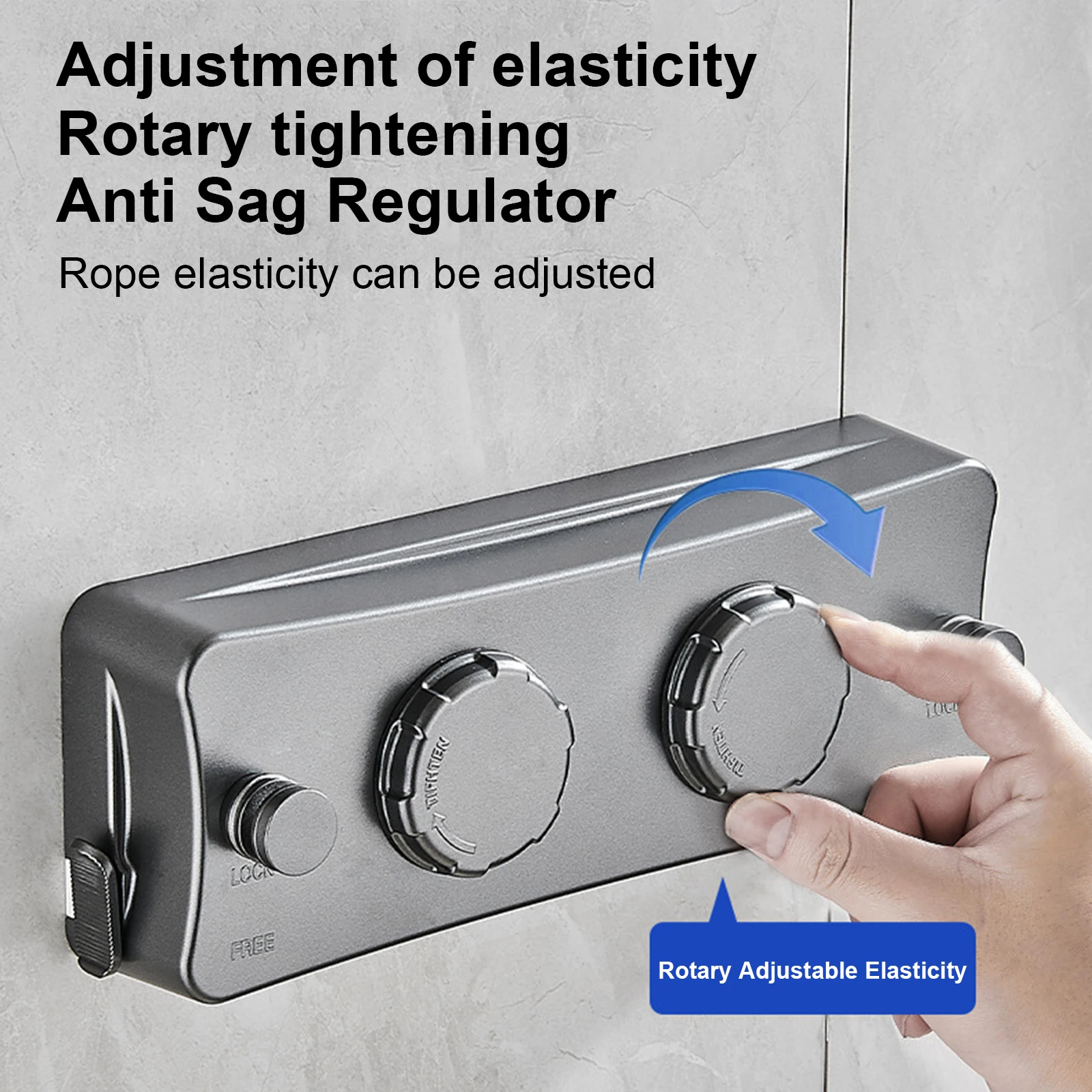 5.1M Wall Mounted Retractable Clothesline Double Line Washing Clothes Hanger Laundry Drying Line Balcony Invisible Drying Lines 3