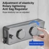 5.1M Wall Mounted Retractable Clothesline Double Line Washing Clothes Hanger Laundry Drying Line Balcony Invisible Drying Lines 3