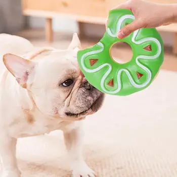 Simulation Pet Dog Chewing Toy Donut Ice Cream Burger Puppy Sound Squeaker Chew Toys For Puppy Cat Interactive Pet Supplies 4