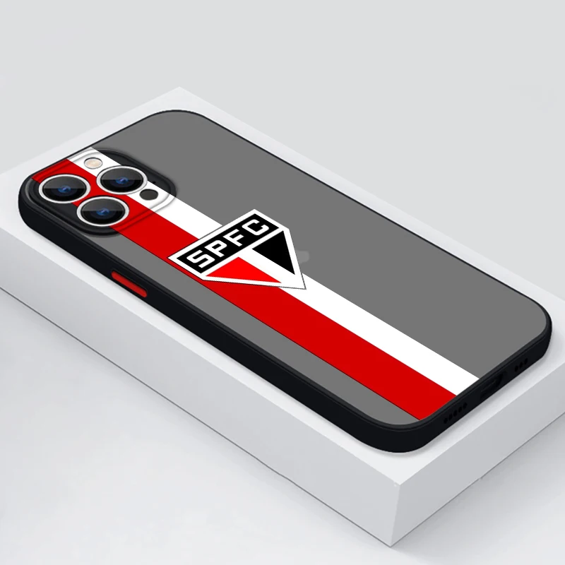 thumbnail image 1 of Club S-SAO-Paulo FC For Apple iPhone 15 14 13 12 11 mini Pro Max 8 7 6S 6 XR X XS Plus Frosted Translucent Phone Case, 1 of 5