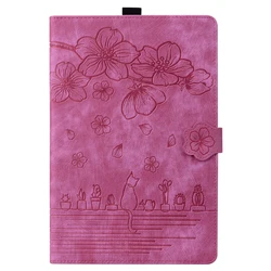 Sakula Cats Leather Case - Elegant Cat Design in Premium Leather - A8 X200 10.5inch (Rose)