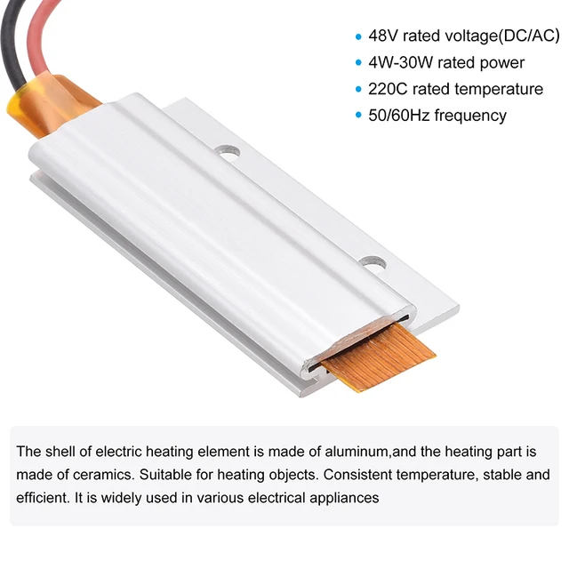 Ptc Fűtőelem 48V 24V 12V 220C Állandó Termosztát Termisztor -Levegő Fűtött Érzékelő A Tojás Inkubátor Alumínium Héjának Melegítéséhez - Image 3