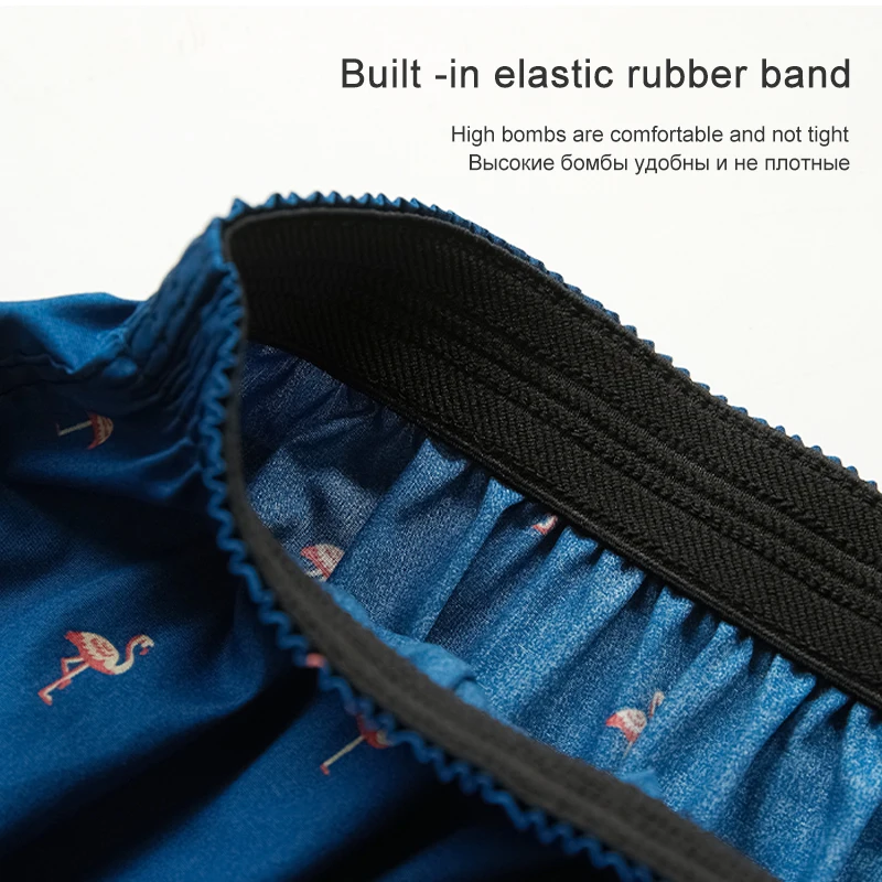 4PCS Men Boxers Male Underwear Man Boxer Shorts Breathable Print Briefs Loose Boxers Homewear Panties Casual Cotton Underpants