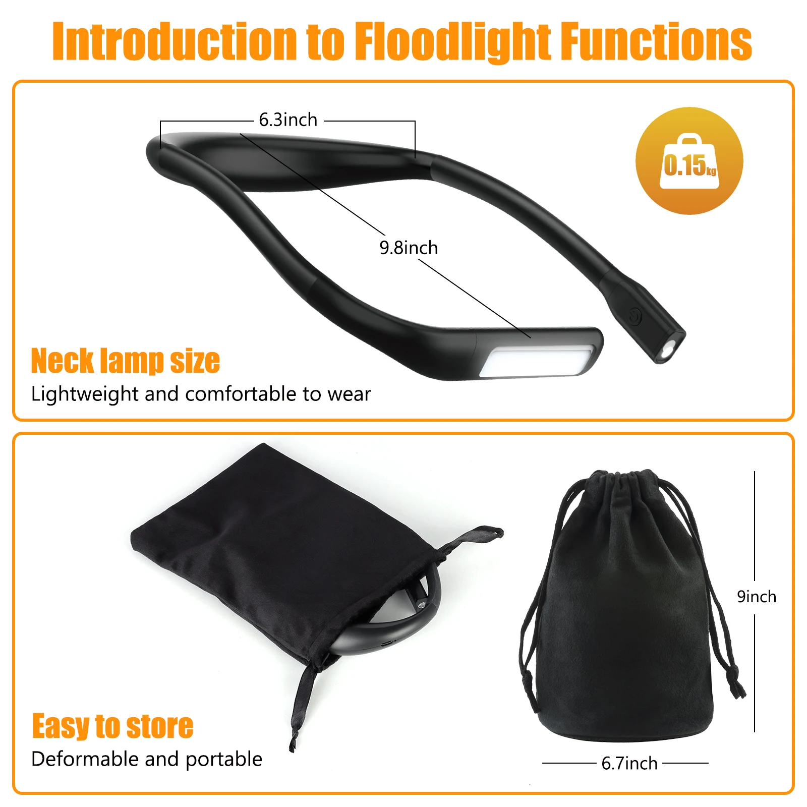 LED Neck Reading Lights Rechargeable Flexible Reading Lamp Bendable Adjustable Portable Hanging Book Light For Camping Lighting led light book light mini led light