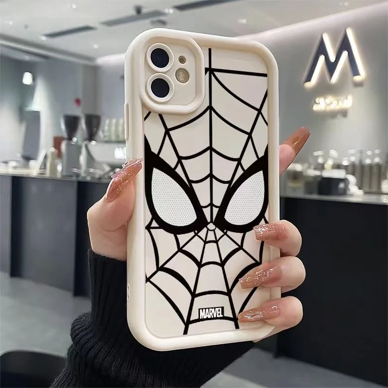 thumbnail image 1 of Marvel Spider Man-funda de silicona suave para teléfono móvil, carcasa moderna de TPU Lisa Multipaso para iPhone 16, 15, 14, 13, 12, 11 Pro Max, XR, XS, 7, 8 Plus, 1 of 5