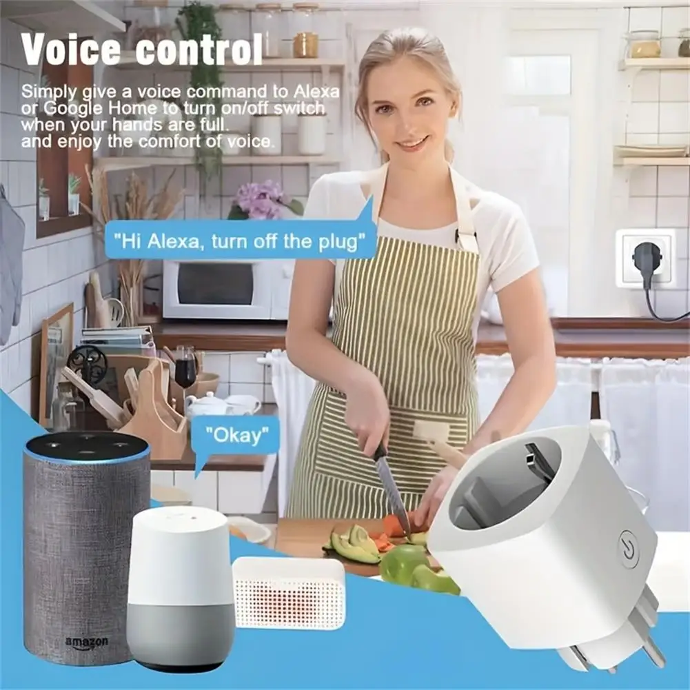 

eWelink 16A EU Smart Plug WiFi Socket EU Power Monitoring Timing Function Works With Alexa Google Home Alice SmartThimgs