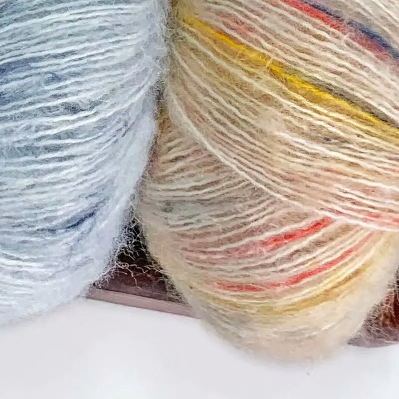 25g Spotted Colored Mohair Yarn Crochet Skin Friendly Baby Wool Knitting Soft Fluffy DIY Hand Knitted Sweater Scarf Shawl