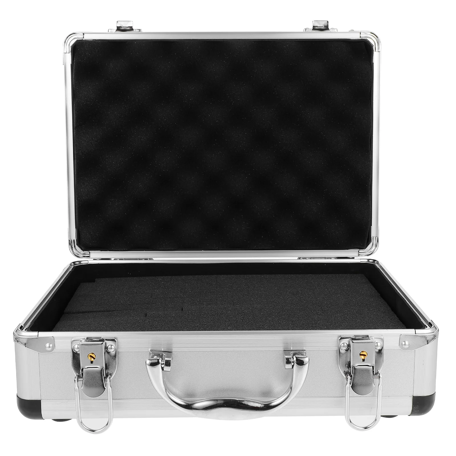 Aluminum Briefcase Lock Silver Aluminum Briefcase Men Or Women Tool Storage Box Foam Travelers Luggage Craftsman Travel Cash