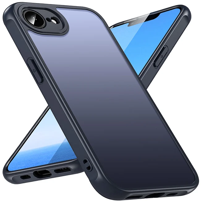 Retro Shockproof Translucent Matte Phone Case with Soft Edges