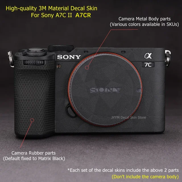 カメラレンズ用ビニールスキンステッカー,sony a7ci,a7c2,a7cr 