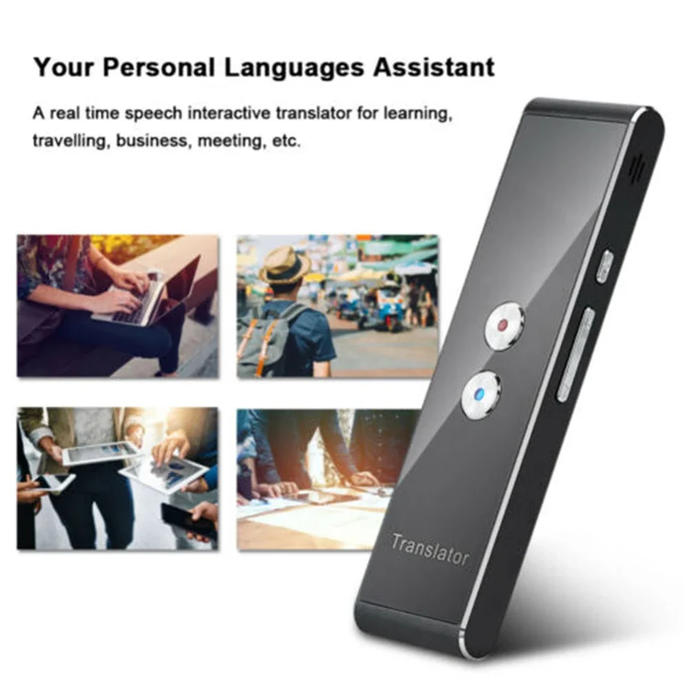 Portable Multi Language Voice Translator T8+ Plus AI Translator Real Time Instant Two-Way 40 Languages Translation Device
