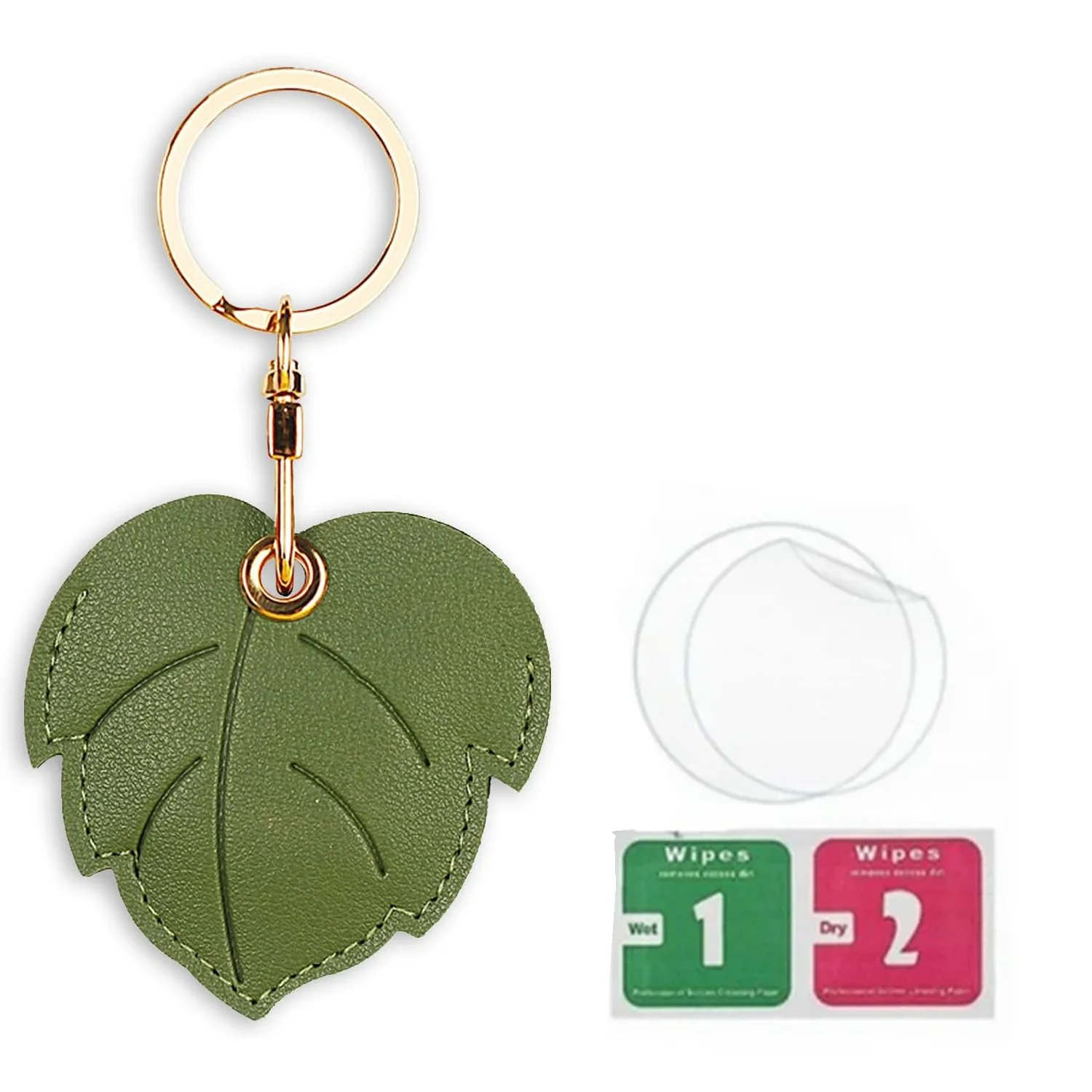 Premium Leather Keychain with Braided Rope - Protective Cover and Anti-Scratch Design