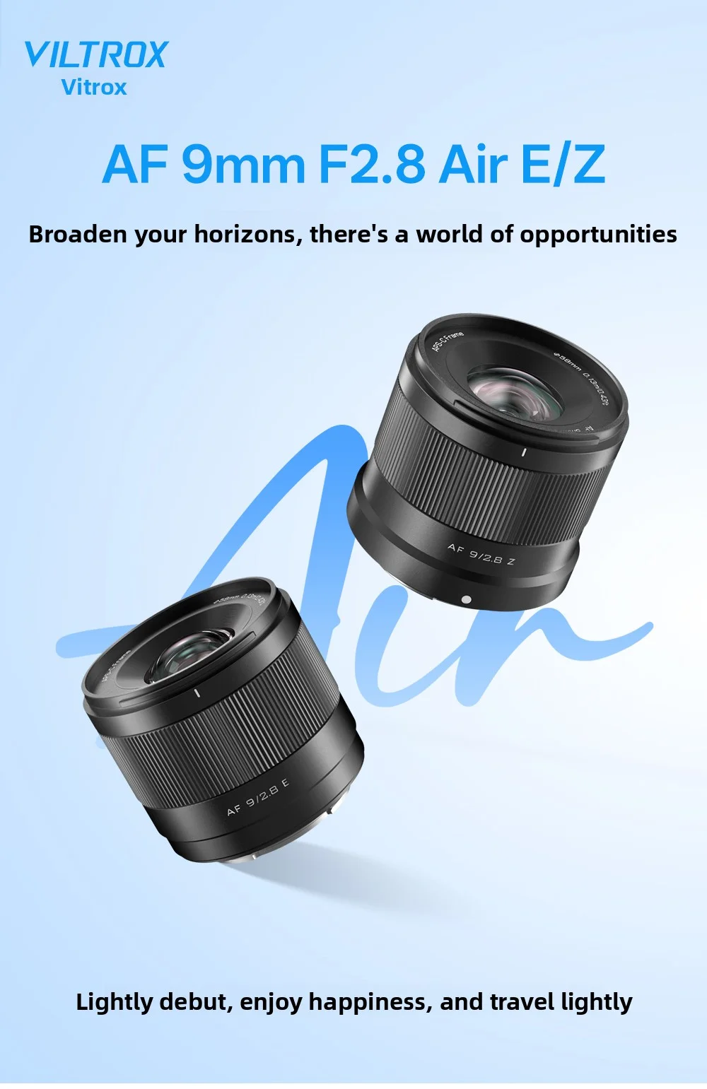 AF 9mm F2.8 Air Lens APS-C Auto Focus Cameras Lens For Sony E Nikon Z Fujifilm X