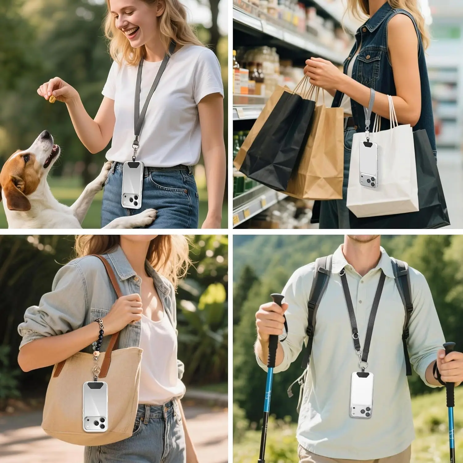 Ultra Thin Stainless Steel Rotating Phone Charm and Wrist Strap Holder