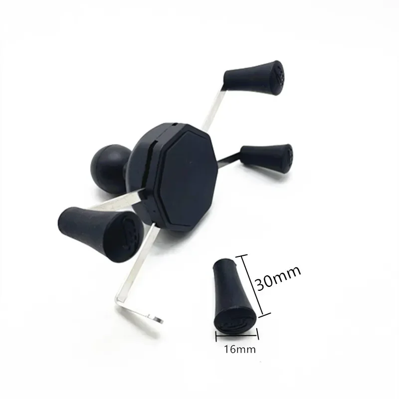 ISaddle - 4 Tappi In Gomma Rossi Per Supporto X-Grip Compatibile RAM Per Bici E Moto - 2