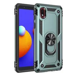 Durable Shockproof Phone Case with Anti - Fall Bracket and Protective Cover - Galaxy A10s (Green)