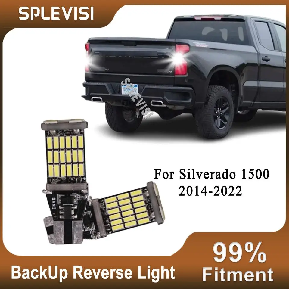 

2Pcs LED Reverse Backup Light Bulbs 6000K White For Chevrolet Chevy Silverado 1500 2014-2022 2015 2016 2017 2018 2019 2020