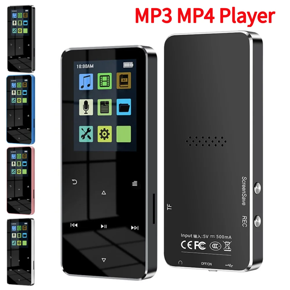 Lettore Mp3 Tft Da 1.8 Pollici Walkman Touch Screen Lettore Musicale Mp3 Usb 2.0 Jack Da 3.5Mm Radio Fm Con Registrazione E-Book Altoparlante Integrat