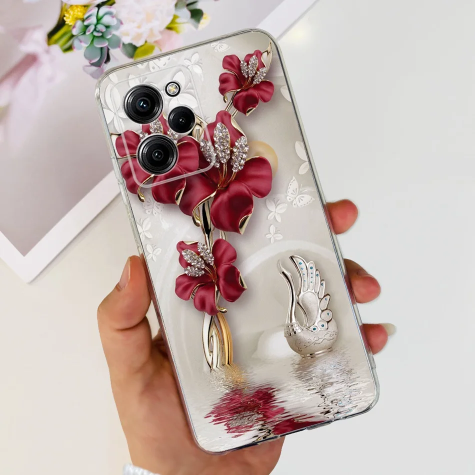 Elegant Printed Soft Silicone TPU Phone Case - Compatible with Poco X5 Series