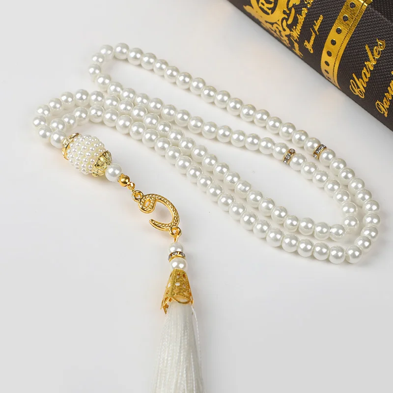 5/10Pcs Muslim Prayer Beads Islamic 99 Pearls Charm Bracelets with Tassel 2026 Eid Mubarak Ramadan Festival Gift Home Decoration