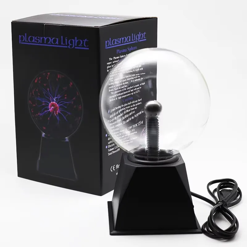 3/4/5/6/8 inch Novelty Magic Plasma Touch Sensitive Lamp Child Holiday Gift Indoor Desktop Decoration Glass Ball Night Lights 5
