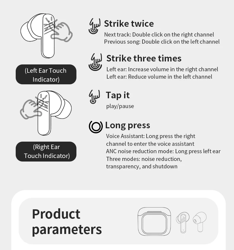 AI Translator Bluetooth 134Languages Bluetooth 5.4 Wireless Headphones Translation Earphones Waterproof Rating Long Battery Life Sa98245acf2854d218bc9ac4702d181982