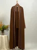 Vente chaude Ramadan strass Cardigan robes islamiques avec poches Kebaya musulman Kimono Abaya dubaï vêtements modestes femmes EID