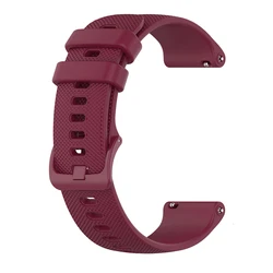Silicone Watch Strap - Multiple Sizes Available for 20mm universal (Wine Red Strap)