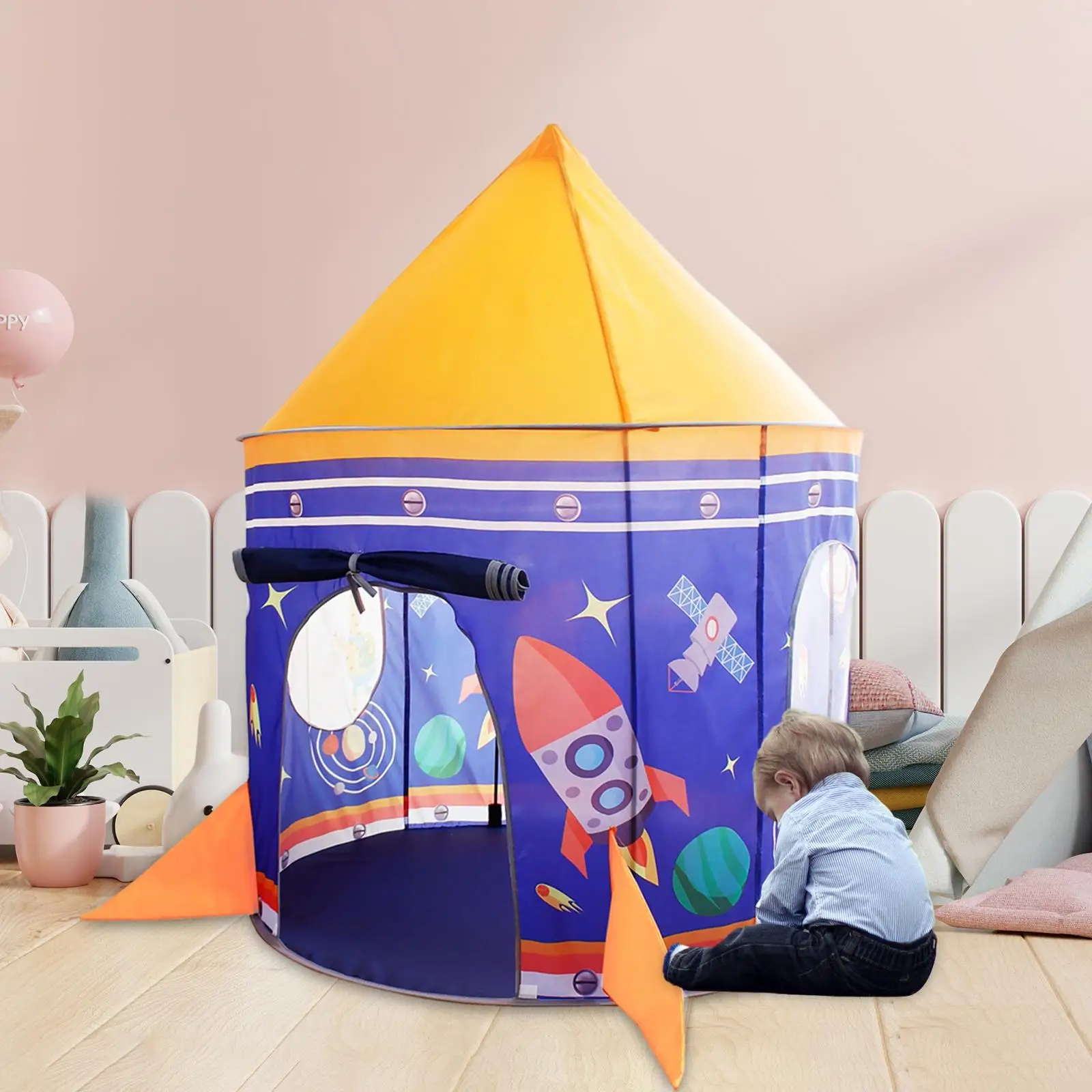 Indoor and Outdoor Play Tent Birhtday Gifts Baby Bedroom Furniture Kids Play Tent for Kids Toddlers Children Girls Boys Aged 3+