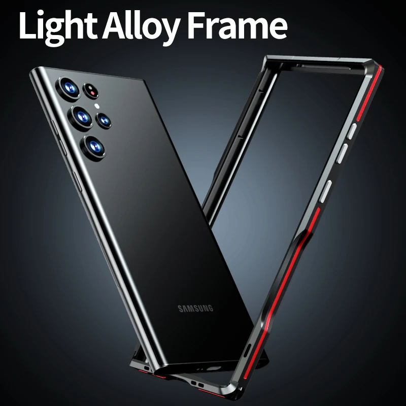 

Металлический Чехол-Бампер для Samsung Galaxy S24 S22 Ultra S22 Plus