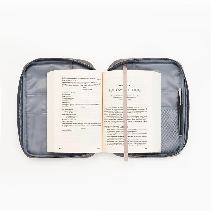 Bible Cover Carrying Book Case Church Bag Bible Protective Handle and Zippered Pocket Gift for Mother Lady Women Men