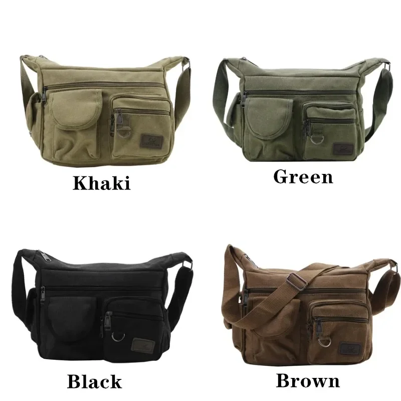 Casual Tote Travel Male Crossbody Bag Men's Canvas Shoulder Bags Luxury Messenger Bags Fashion High Quality Handbag Chest Bag - 4