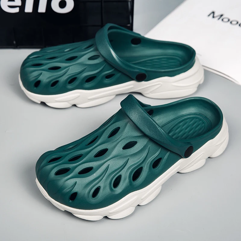 

Men Sandals Summer Garden Shoes Casual Aqua Clogs Male Band Sandals Soft Slides Beach Swimming Shoes Slippers Zapatillas Hombre