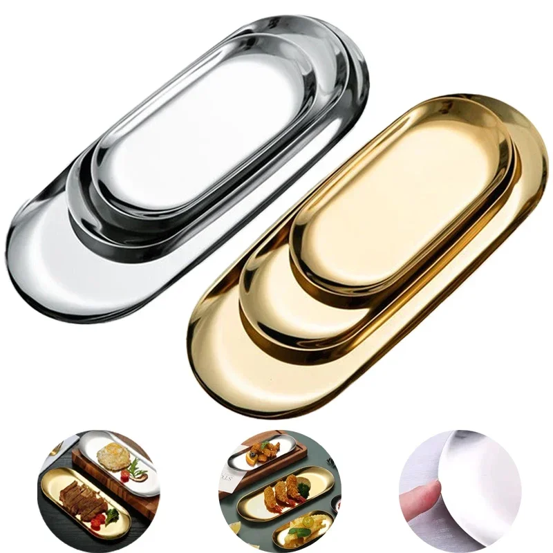 Stainless Steel Cosmetic Storage Tray False Nails Dish Tools Storage Tray Nail Art Equipment Plate Doctor Surgical Dental