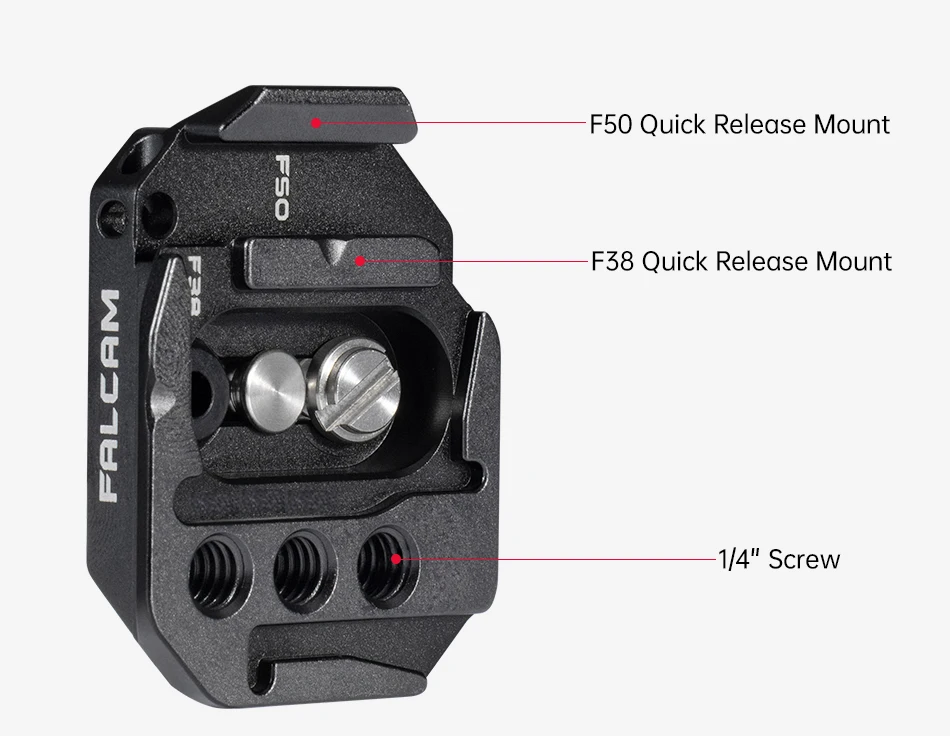 F50 Square Quick Release Kit Long Quick Release Kit with 3/8" 1/4" Threaded Hole