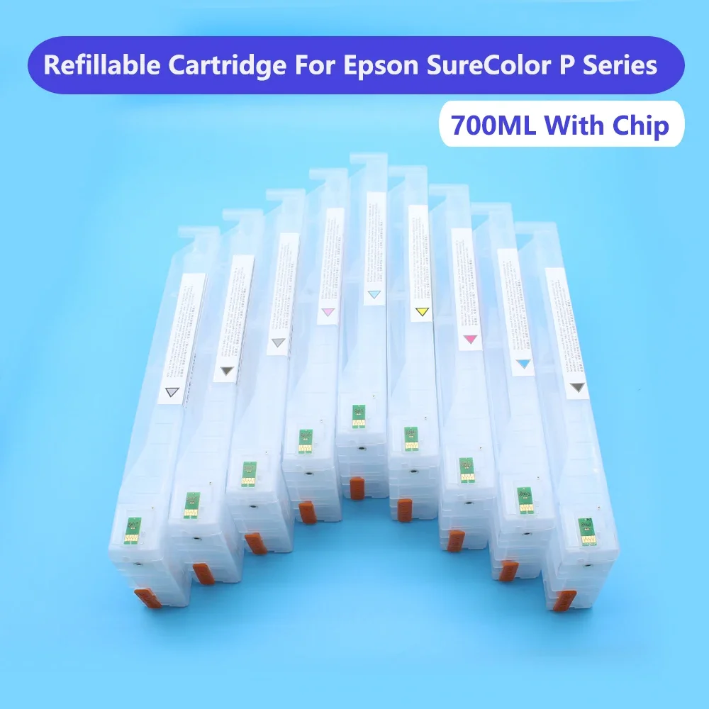 엡손 슈어컬러 P6000 P7000 P8000 P9000 잉크 카트리지용 칩 포함 리필 가능 잉크 카트리지 T8041-T08049 T804A T804B 700ML