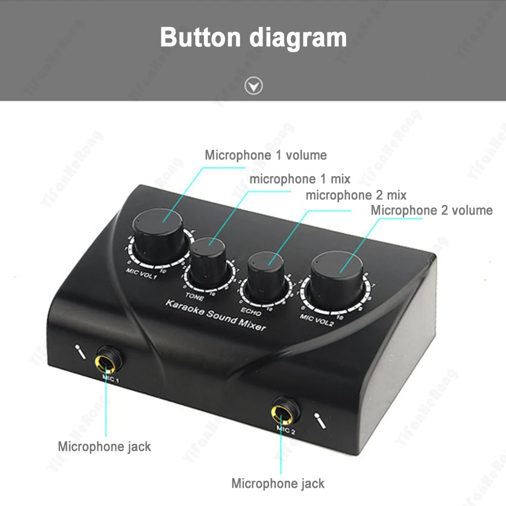 휴대용 오디오 믹서 헤드셋 마이크 사운드 카드 라이브 방송 노래방 믹서, 휴대폰 PC TV용, 앰프 태블릿용