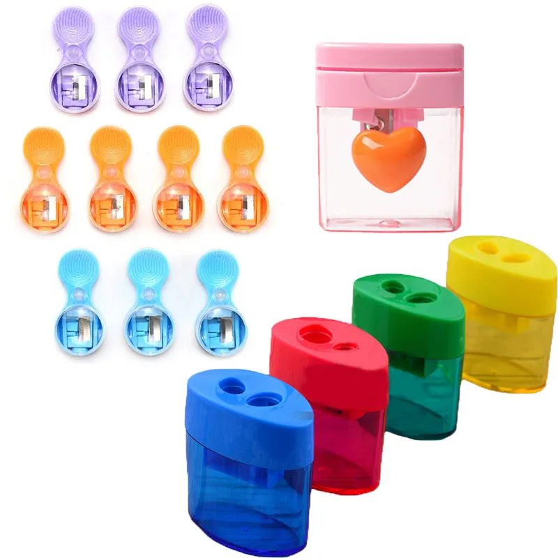 

Macaron Cartoon Elementary School Student Pencil Sharpener Love Rotating Pencil Sharpener Transparent With Cover