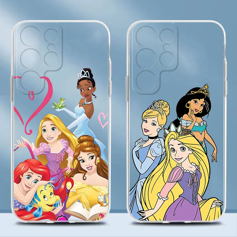 Beauty Disney Princess Cover Case for Samsung Galaxy S22 S20 Plus S10e S23 Ultra 5G S9 S10 Lite S21 FE Funda Transparent Soft images - 6