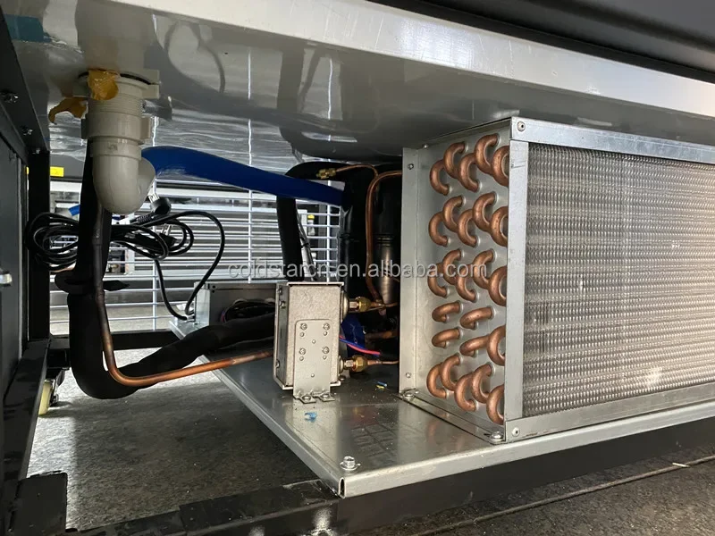 Double Door Front Opening Display Chiller Food Drink Refrigerator Showcase Supermarket Vertical Open Cooler