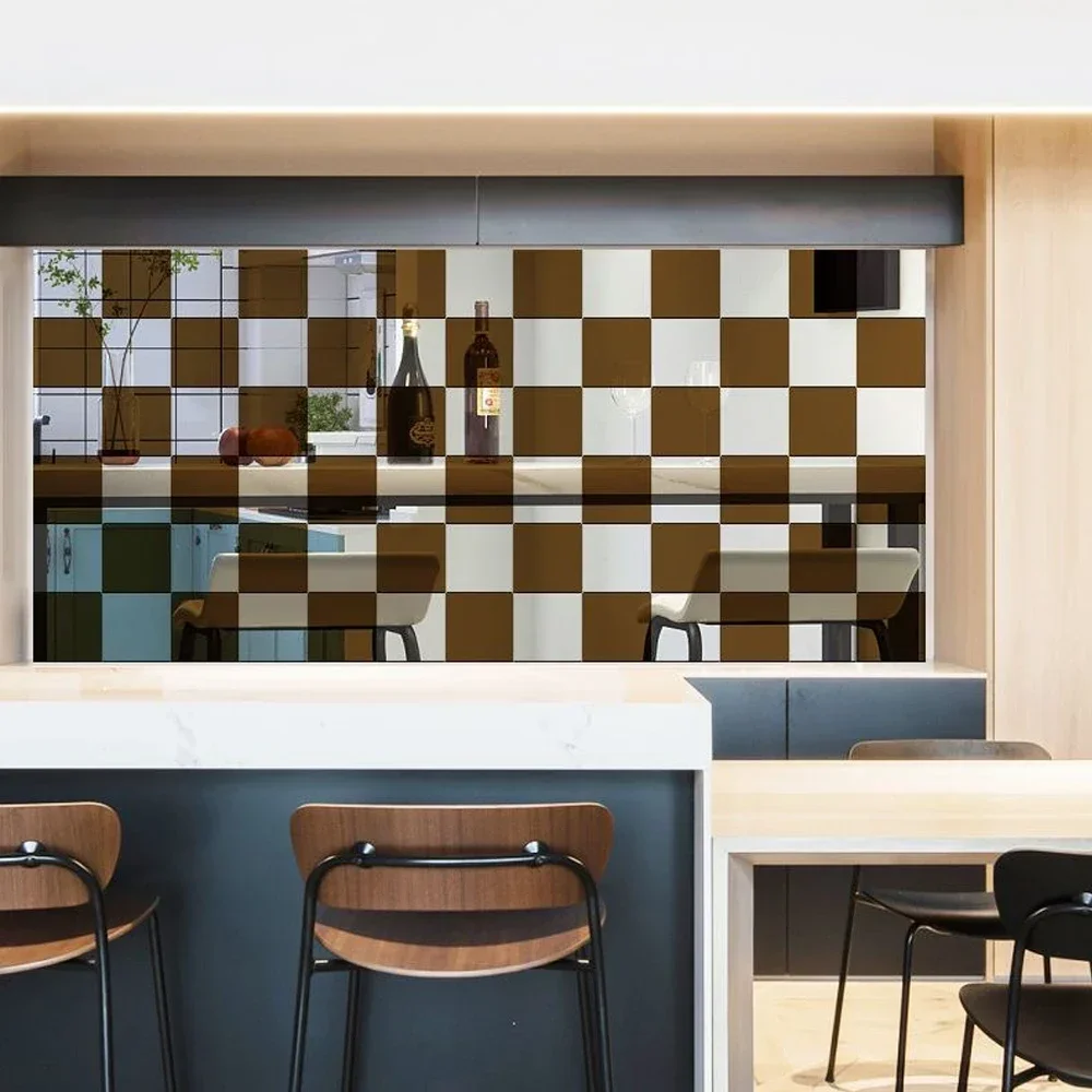 CREATCABIN 3 Pièces Feuille Acrylique Miroir Stickers Muraux 3 Styles 3D Art Mural Noir Décoration Murale Auto-Adhésion Amovible Pour Maison Fond Salon Chambre